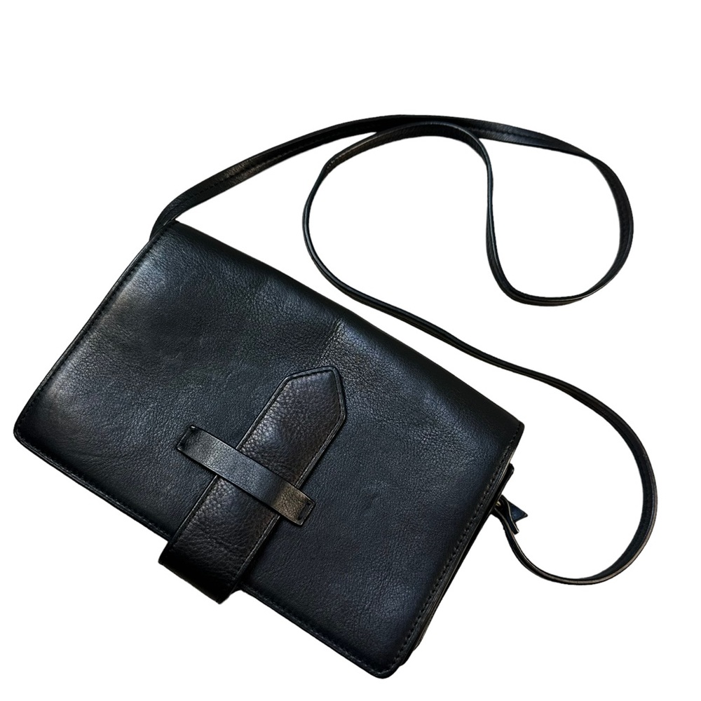 & Other Stories Black Leather Crossbody Bag
